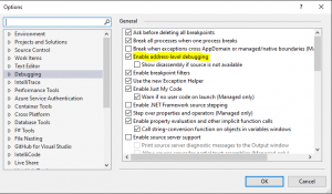 Enable address-level debugging